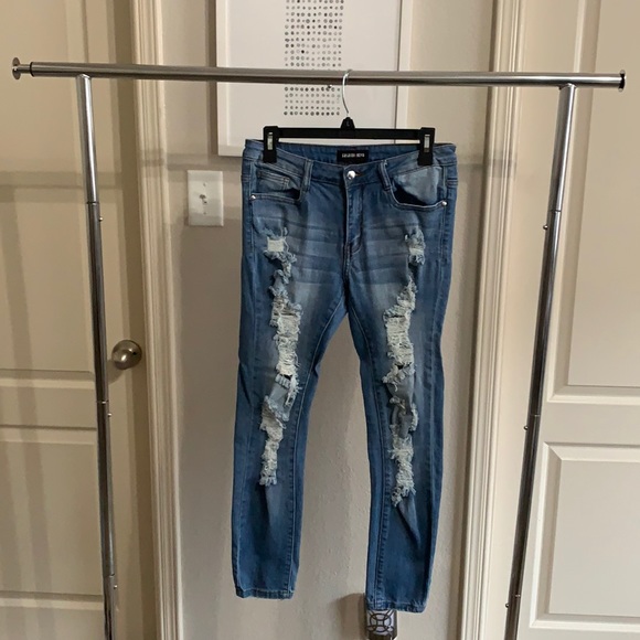 Fashion Nova Denim - Fashion Nova distressed jeans
